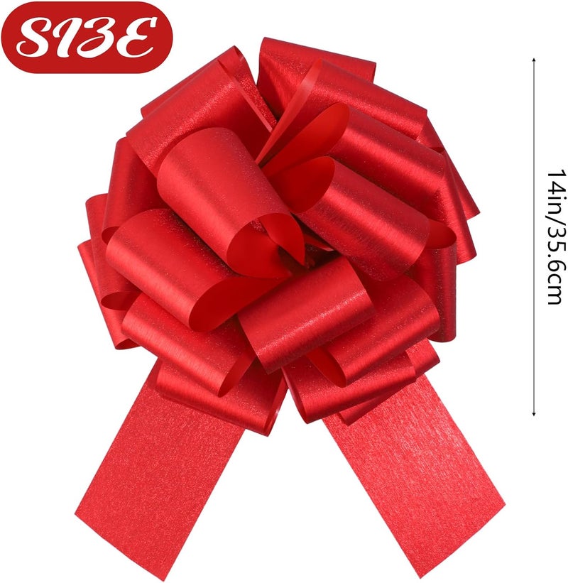 HCHENBOW 14 Inch Big Red Bow,1Pcs Big Bow for Present,Big Gift Bow for Appliances,Bikes,Table Decorations and Party Events Decoration - Image 5